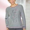 Damen Rabe | Rabe Damen Druck-Streifenpullover