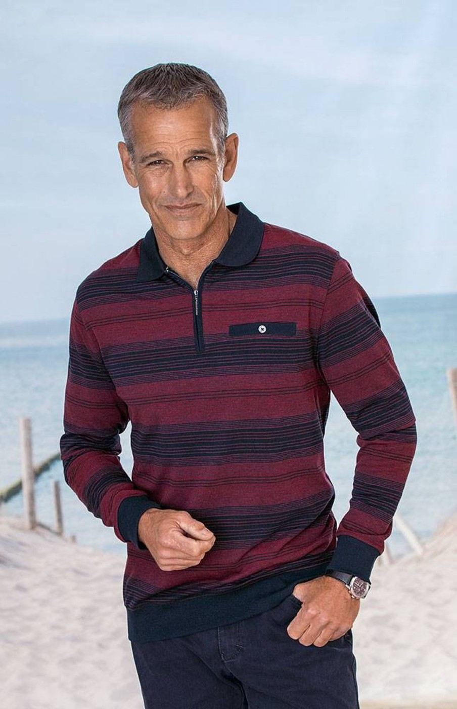 Herren Sealand24 | Navigazione Zipp-Polosweater