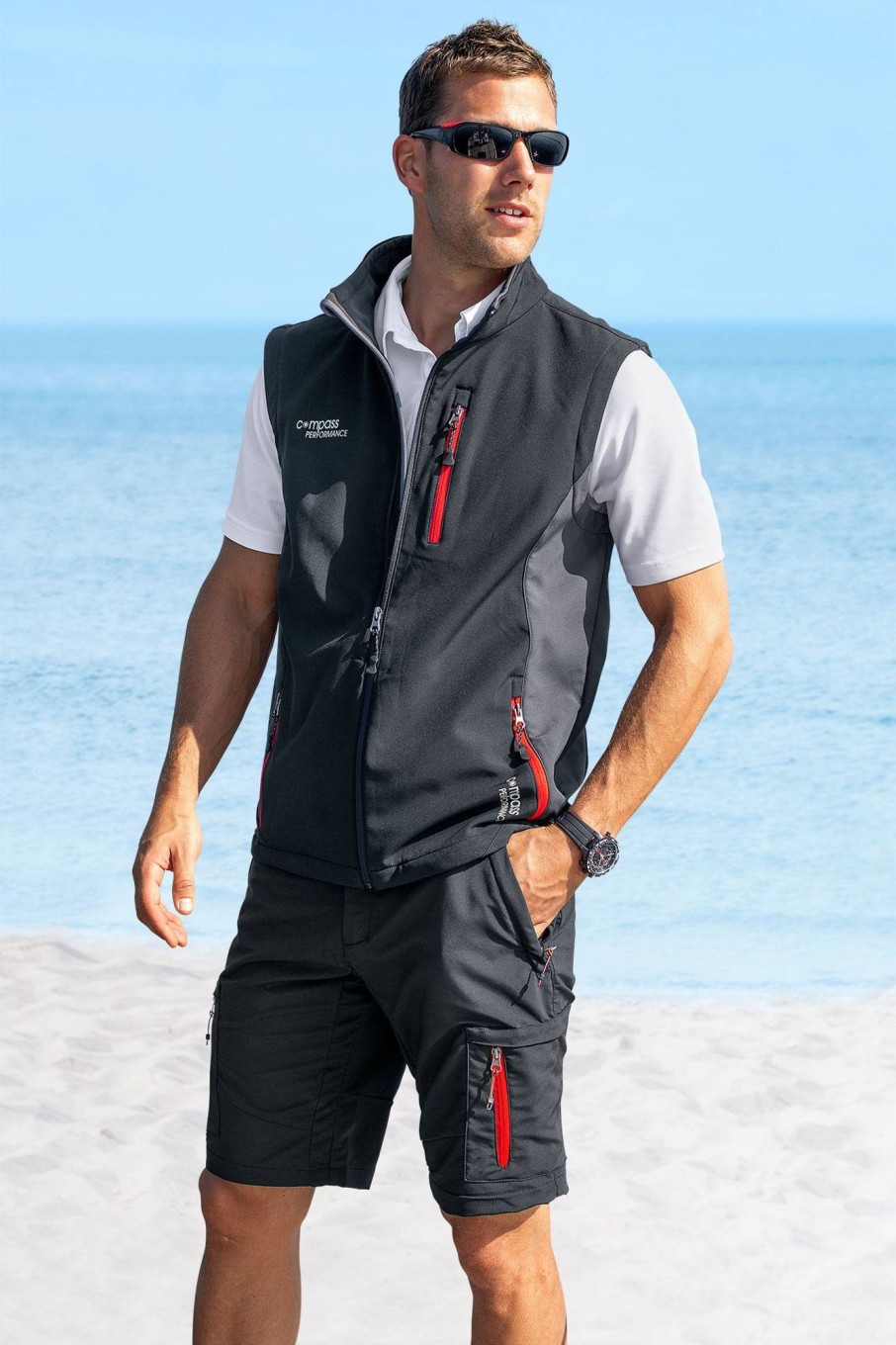 Herren Compass Active Wear | Compass Performance Herren-Softshell-Weste