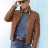 Herren MADS MAASSEN | Mads Maassen Stepp-Lederjacke