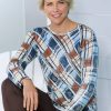 Damen Rabe | Rabe Damen Karo-Druckpullover