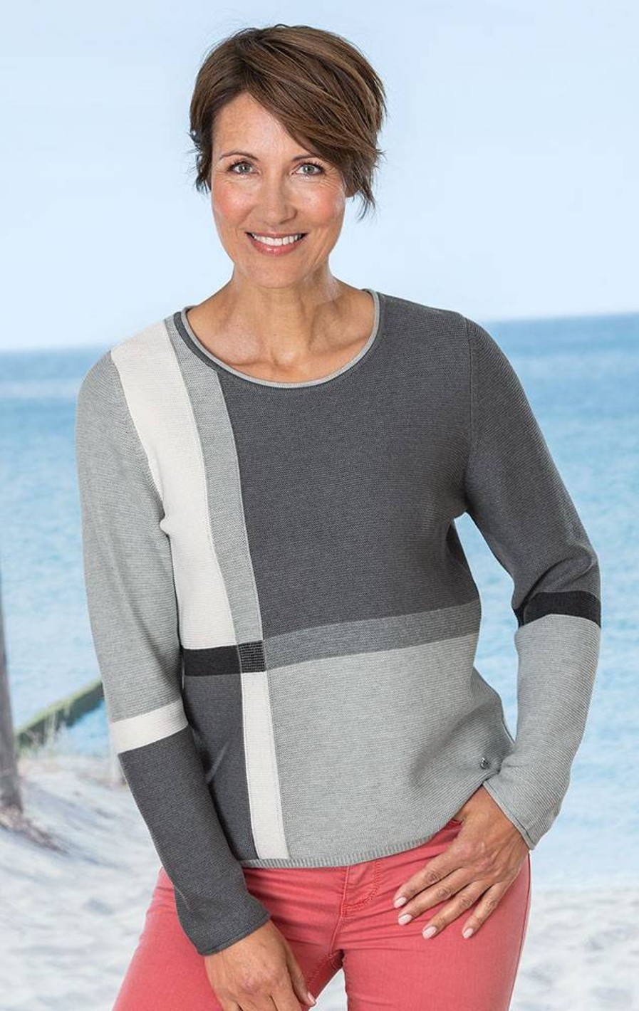 Damen Rabe | Rabe Damen Grafik-Pullover